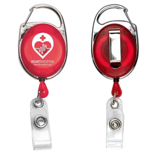 Oberlin Carabiner Style Retractable Badge Reel