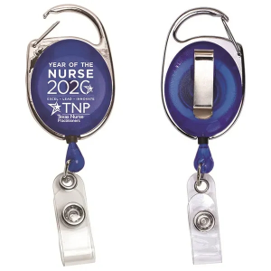 Oberlin Carabiner Style Retractable Badge Reel