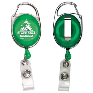 Oberlin Carabiner Style Retractable Badge Reel