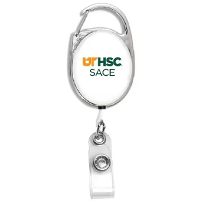 Oberlin Carabiner Style Retractable Badge Reel